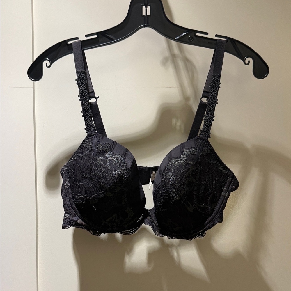 Simone Perele Elegant charcoal and black Lace Bra and panties set